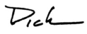 Foundation President Dick Ober's signature