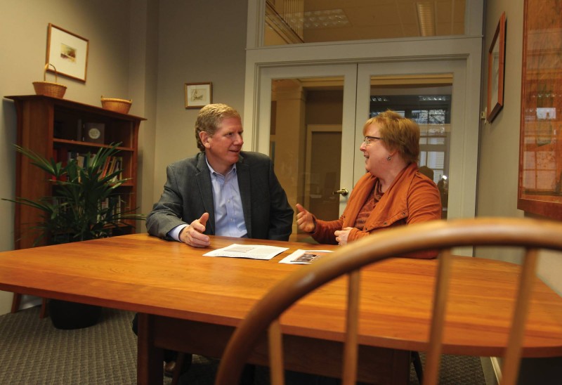 Foundation President Richard Ober and Senior Program Officer Anne Phillips. Photo by Cheryl Senter.