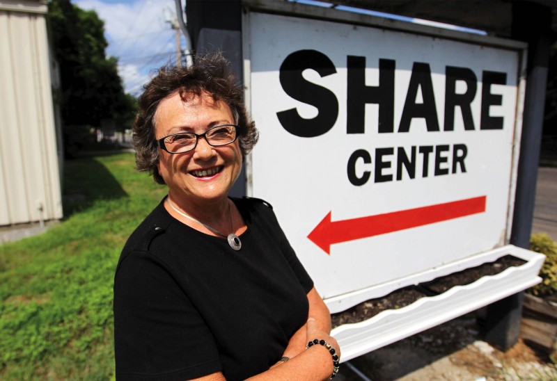 Mariette Facques at SHARE in Milford. Photo by Cheryl Senter.