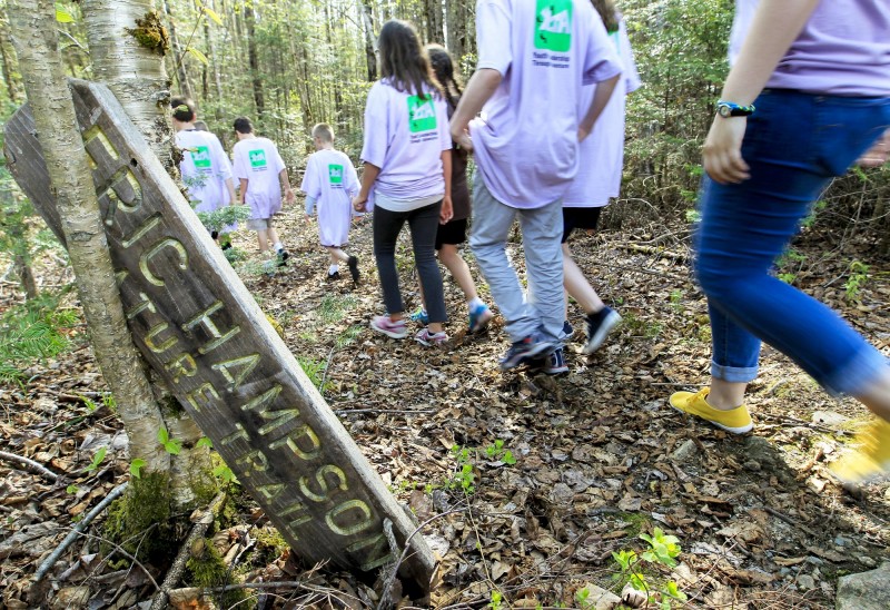 Exploring nature in the North Country. Photo by Cheryl Senter.