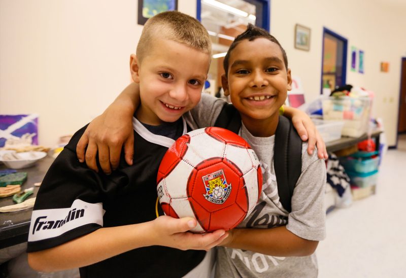 Having a little fun after school at the Boys & Girls Club of Nashua. (Photo by Paiwei Wei).