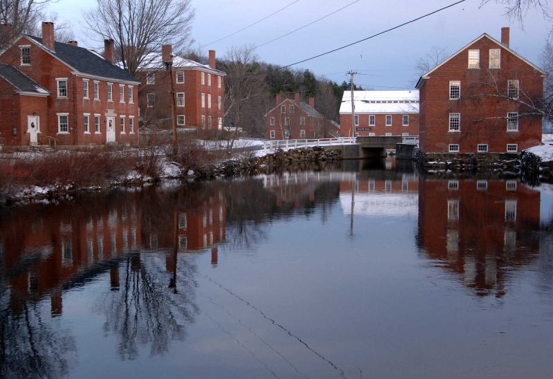 Harrisville, NH in 1971. Historic Harrisville received the Foundation’s first loan in 1971 to help preserve the early New England mill village.