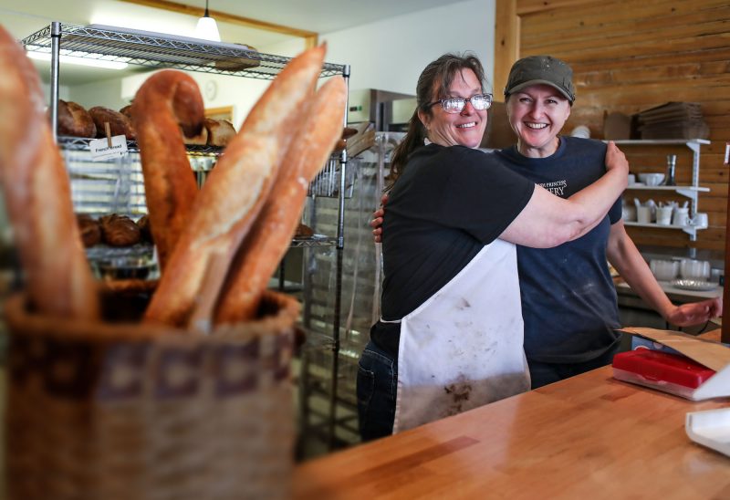 Employee Amanda King (left) and owner Magda Randall at the Polish Princess Bakery on Main Street in Lancaster. (Photo by Cheryl Senter.)