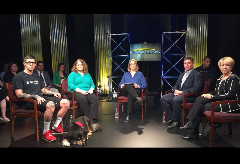 Panel discusses recovery during New Hampshire Public Television's 'Roads to Recovery' documentary. (Photo courtesy of NH Public Television.)