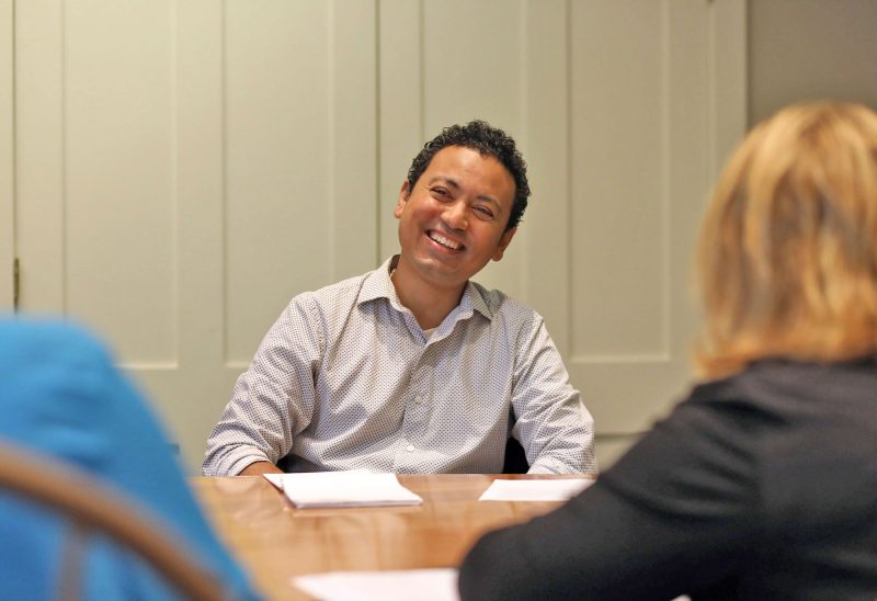 Sandeep Bikram Shah, senior program officer for the Monadnock region. (Photo by Cheryl Senter.)