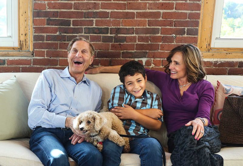 Howard and Joan Brodsky and their “little” brother, Luis. (Photo by Cheryl Senter.)