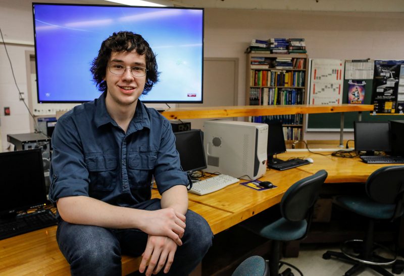 Matt Faucher of Berlin, NH, Neil and Louise Tillotson scholarship recipient. (Photo by Cheryl Senter.)