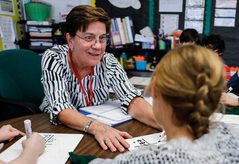 Susan Griffin, second-grade teacher at Brown Elementary School in Berlin, NH and a 2017 Louise Tillotson Teaching Fellowship recipient. (Photo by Cheryl Senter.)