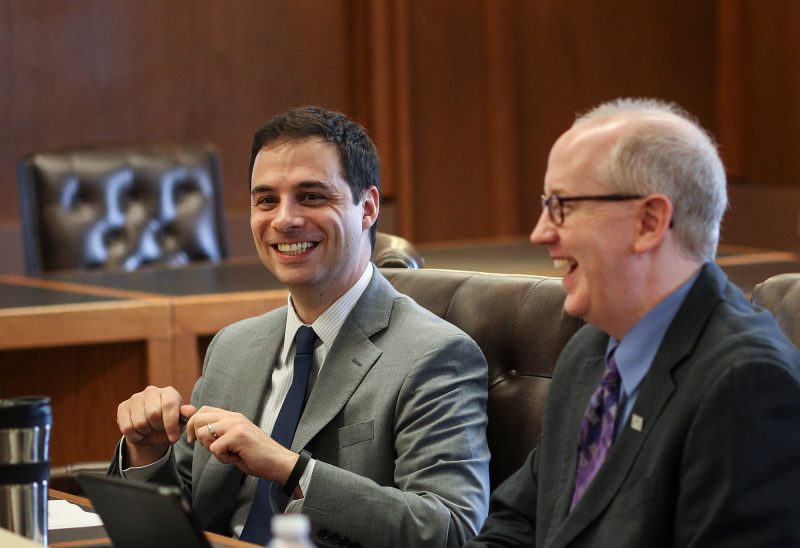 James Vara, Chief of Staff, Associate Attorney General, New Hampshire Department of Justice., was awarded the 2018 Caroline and Martin Gross Fellowship. (Photo by Cheryl Senter.)