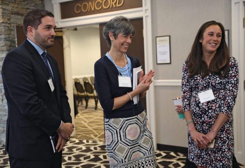 Laura Rauscher, director of development and philanthropy services (center) with senior philanthropy advisors Kristin Martin and Michael DeCristofaro. (Photo by Cheryl Senter.)