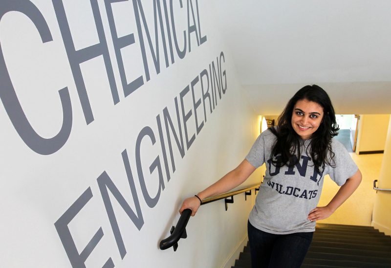 Sachi Nagada, UNH Class of 2015 chemical engineering. (Photo by Cheryl Senter.)