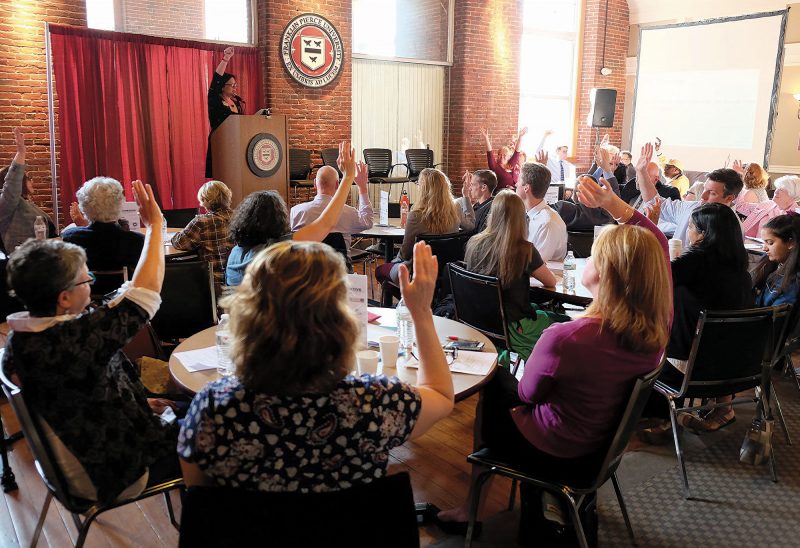 The Granite State News Collaborative hosted “Solutions from the Frontlines,” a community conversation on behavioral health in May. (Photo by Cheryl Senter.)