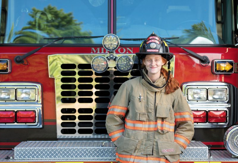 A Foundation scholarship is helping Kaylee Downs of Rochester achieve her dream of becoming a firefighter and paramedic. (Courtesy photo.)