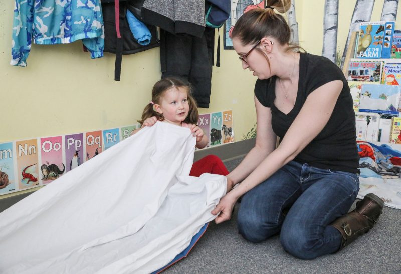 Lakes Region Childcare Services (shown here in 2018) is one of a system of emergency child care centers around the state that have remained open to serve the families of essential workers . Generous support from Foundation donors has helped to support this system of centers. (Photo by Cheryl Senter.)