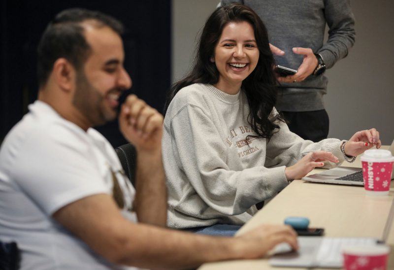 Danna Gonzalez of Manchester is a college student enrolled through the Duet program, a nonprofit community partner of Southern New Hampshire University. (Photo by Cheryl Senter.)