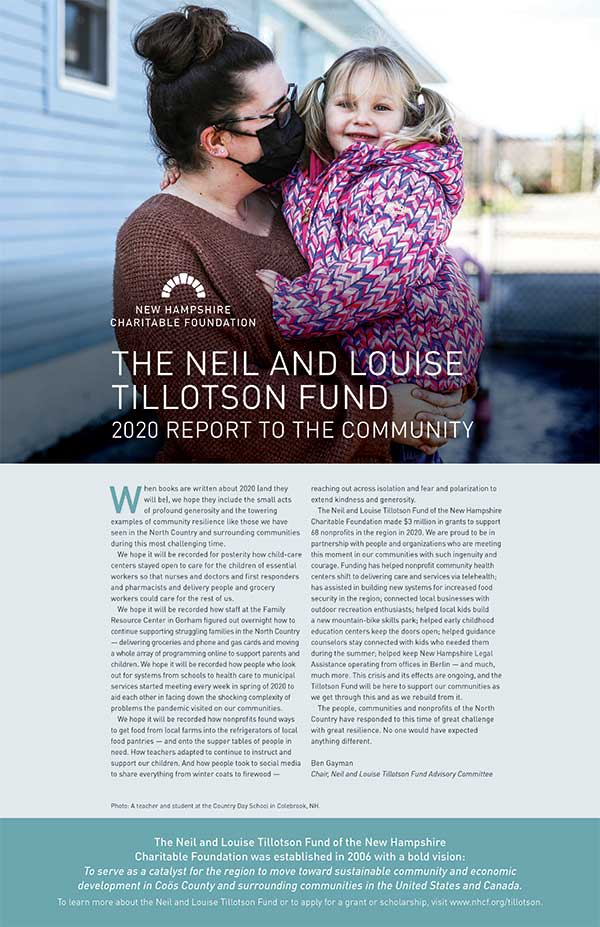 The Neil and Louise Tillotson 2020 Report to the Community
