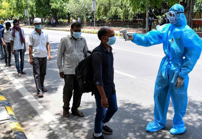 Health screenings being administered in India. (Courtesy photo.)