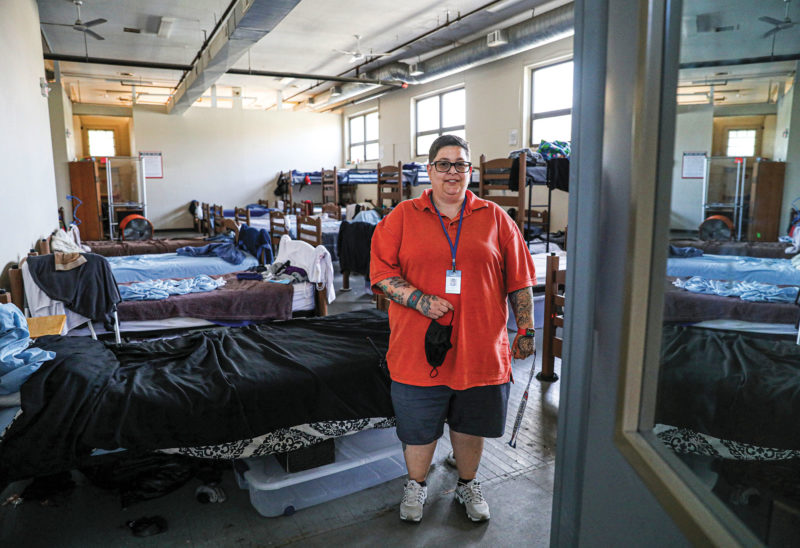 Annie Day, manager of Families In Transition Adult Emergency Shelter in Manchester. (Photo by Cheryl Senter.)