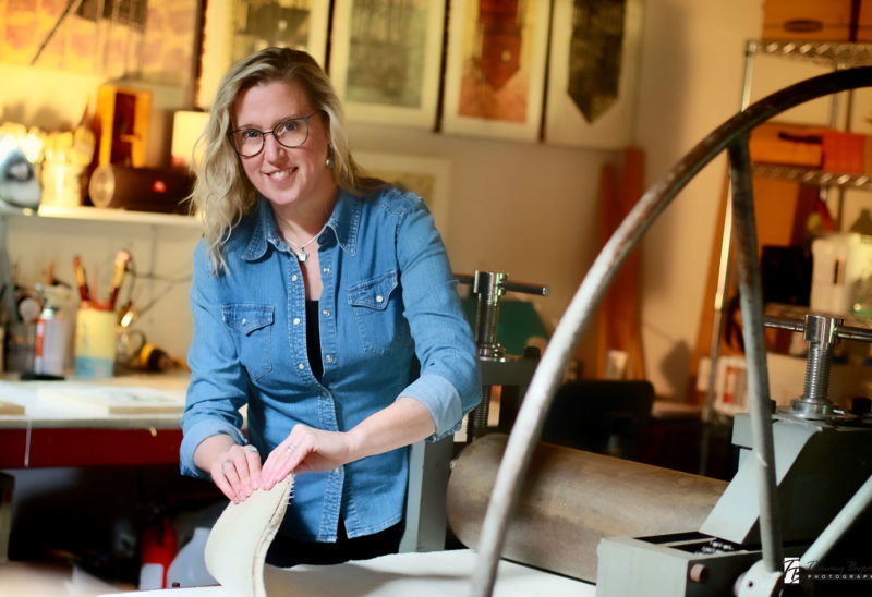 Kate Knox of Dover, NH, winner of the 2021 Piscataqua Region Artist Advancement Grant. (Photo by Tammy Byron.)