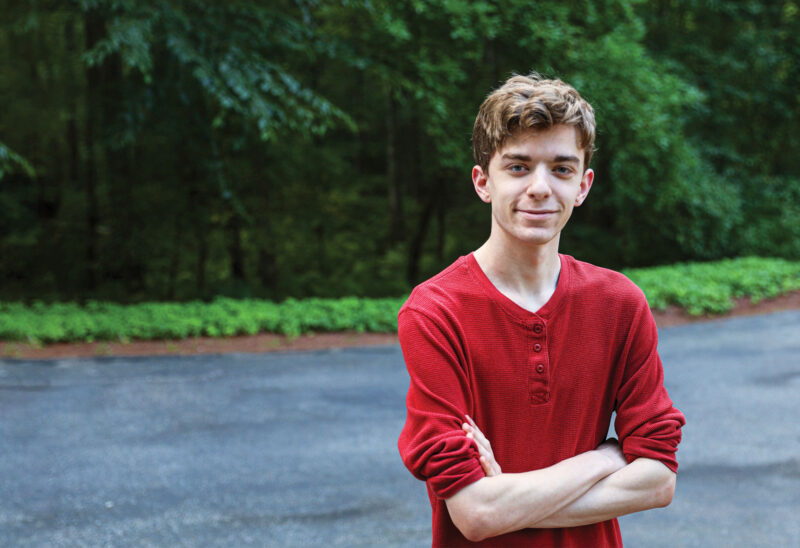 Riley graduated from Bedford High School and took his free class at Lakes Region Community College. He is the first in his family to attend college and hopes to complete a certificate in culinary arts. (Photo by Cheryl Senter.)