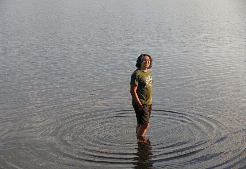 Day Martinez, who benefited from Camp Mariposa as a child, now mentors others. (Photo by Cheryl Senter.)