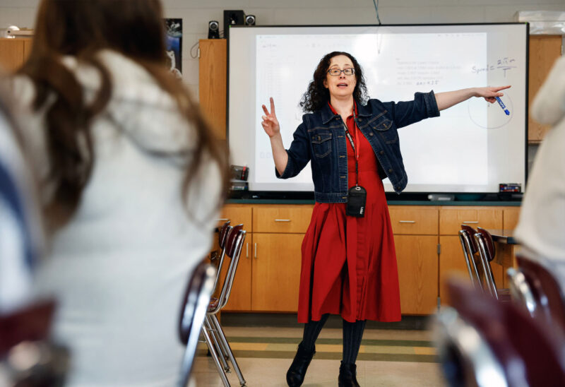 Bedford High School physics teacher Jennifer Baney is the 2024 recipient of the Christa McAuliffe Sabbatical. (Photo by Cheryl Senter.)