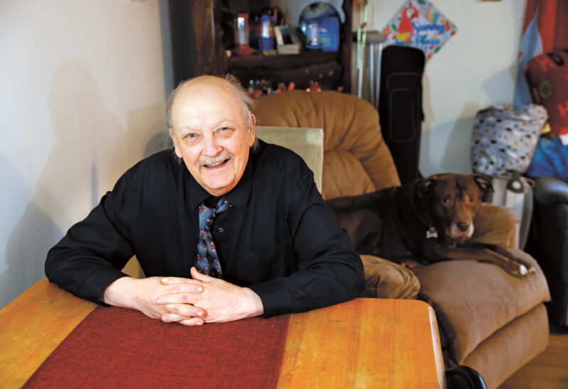 John Dunham in his family’s two-bedroom apartment managed by the nonprofit Twin Pines in the Upper Valley